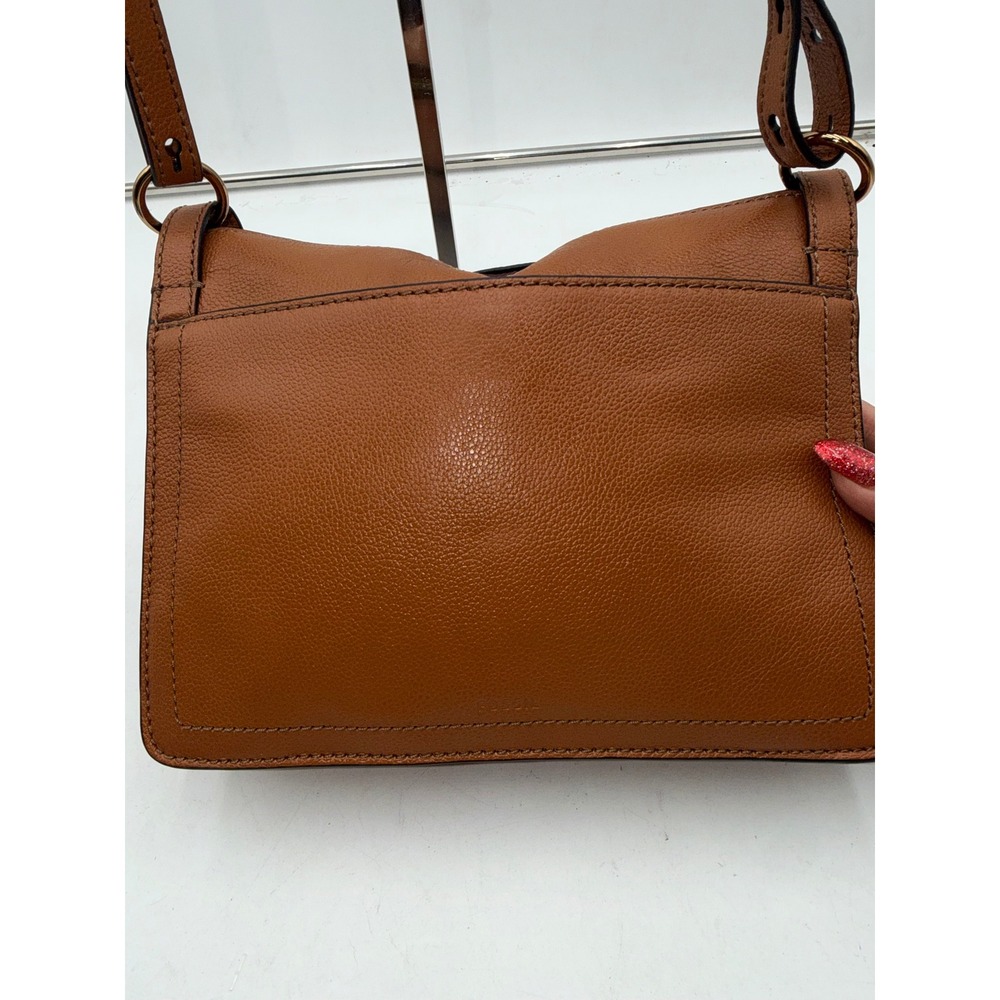 Fossil Pebbled Leather Crossbody Bag Brown Cognac Small ZB7226